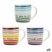 Taza Mug Quid 4u Multicolor Cerámica 330 ml (12 Unidades) (Pack 12x)