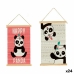 Wanddecoratie Pandabeer 1 x 54 x 33 cm (24 Stuks)