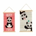 Wanddecoratie Pandabeer 1 x 54 x 33 cm (24 Stuks)