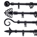 Curtain Bar Extendable Black Iron 5 x 178 x 5 cm (8 Units)