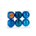 Set kerstballen Blauw Plastic 7 x 8 x 7 cm (12 Stuks)