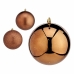 Set of Christmas balls Brown Plastic 12 x 13 x 12 cm (6 Units)