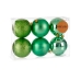 Set di palline di Natale Verde Plastica Ø 8 cm (24 Unità)