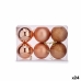 Set kerstballen Koper Plastic 8 x 9 x 8 cm (24 Stuks)