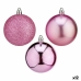 Set kerstballen Roze PVC Ø 7 cm (12 Stuks)