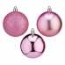 Set kerstballen Roze PVC Ø 7 cm (12 Stuks)