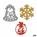 Kerst Decoratie Set Rood Gouden Zilverkleurig Plastic (24 Stuks)