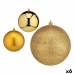 Set kerstballen Gouden Plastic 12 x 13 x 12 cm (6 Stuks)