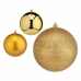 Set kerstballen Gouden Plastic 12 x 13 x 12 cm (6 Stuks)