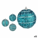 Set de globuri de Crăciun Cu descărcare Ø 8 cm Albastru PVC (12 Unități)