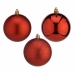 Lot de boules de Noël Rouge Plastique Ø 8 cm (6 Unités)