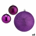 Set di palline di Natale Viola Plastica Ø 12 cm (6 Unità)