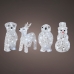 Decoratief tuinfiguur Lumineo 491031 dieren 17 x 12 x 23 cm Kerstmis