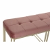 Hocker DKD Home Decor   Rosa Metall Samt (120 x 40 x 46 cm)