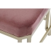 Sittpall DKD Home Decor   Rosa Metall Sammet (120 x 40 x 46 cm)