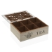 Caja para Infusiones Versa Hojas Madera MDF 23 x 7,5 x 17,5 cm