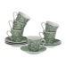 Conjunto de Chávenas de Café Versa Bloemen 6 Unidades Porcelana