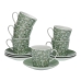 Conjunto de Chávenas de Café Versa Bloemen 6 Unidades Porcelana