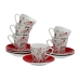 Set de Căni de Cafea Versa Inimi 6 Unități Porțelan