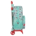 Mochila Escolar com Rodas Hello Kitty Sea lovers Turquesa 33 x 42 x 14 cm