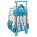 Mochila Escolar com Rodas Baby Shark Surfing Azul Branco 26 x 34 x 11 cm