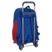 School Rucksack with Wheels F.C. Barcelona Blue Maroon 32 x 44 x 16 cm