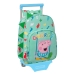 Skoleryggsekk med Hjul Peppa Pig George Mint 26 x 34 x 11 cm