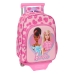 Skoleryggsekk med Hjul Barbie Love Rosa 26 x 34 x 11 cm