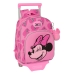 Ratastega koolikott Minnie Mouse Loving Roosa 28 x 34 x 10 cm