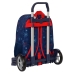 Schoolrugzak met Wielen Spider-Man Neon Marineblauw 33 x 42 x 14 cm