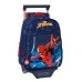 Mochila Escolar con Ruedas Spider-Man Neon Azul marino 27 x 33 x 10 cm