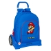 Mochila Escolar con Ruedas Super Mario Play Azul Rojo 32 x 42 x 15 cm