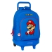 Ratastega koolikott Super Mario Play Sinine Punane 33 X 45 X 22 cm