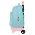 Училищна чанта с колелца Moos Butterflies Син 33 X 45 X 22 cm