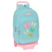 Mochila Escolar com Rodas Moos Butterflies Azul 30 x 46 x 14 cm