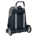 Trolley per la Scuola Kappa Dark navy Grigio Blu Marino 32 x 44 x 16 cm