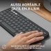 Teclado Bluetooth con Soporte para Tablet Logitech K380 Francés Gris Grafito Gris oscuro AZERTY