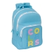 Mochila Escolar Benetton Spring Celeste 32 x 42 x 15 cm