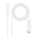 Cabo USB-C para USB NANOCABLE 10.01.4002-W Branco 2 m