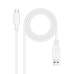 Cable USB-C a USB NANOCABLE 10.01.4000-W Blanco Negro 50 cm