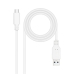 Kabel USB-C naar USB NANOCABLE 10.01.4001-W Wit 1 m