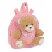 Barnebag Safta Teddybjørn Rosa 23 x 27 x 7,5 cm