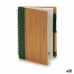 Spiraalnotitieblok met Pen Bamboe 1 x 16 x 12 cm (12 Stuks)