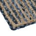 Tapis 290 x 200 cm Naturel Bleu Coton Jute