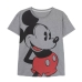 Camisola de Manga Curta Mulher Mickey Mouse Cinzento Cinzento escuro