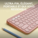 Bluetooth klávesnica s držiakom na tablet Logitech K380 Francúzština Ružová AZERTY