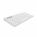 Bluetooth Klaviatuur, millel on Tahvelarvuti Tugi Logitech K380 Prantsuse Valge AZERTY