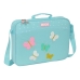 Schultasche Moos Butterflies Hellblau 38 x 28 x 6 cm