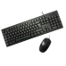 Tastatur og mus CoolBox HK-616 + HM-81 Sort Spansk Spansk qwerty