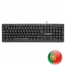 Clavier Mars Gaming AK0PT Espagnol Qwerty Qwerty portugais Noir